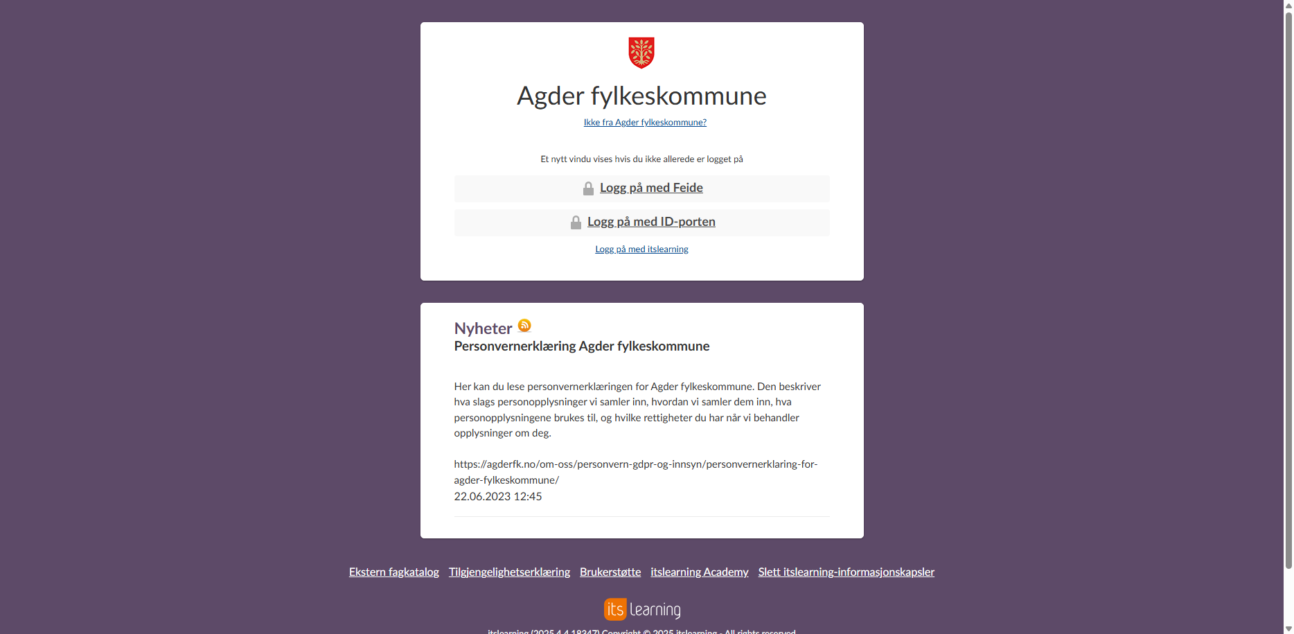 itslearning Agder Fylkeskommune